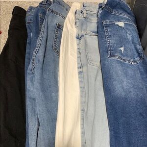 6 pairs of Stylish Denim and White Jeans Collection